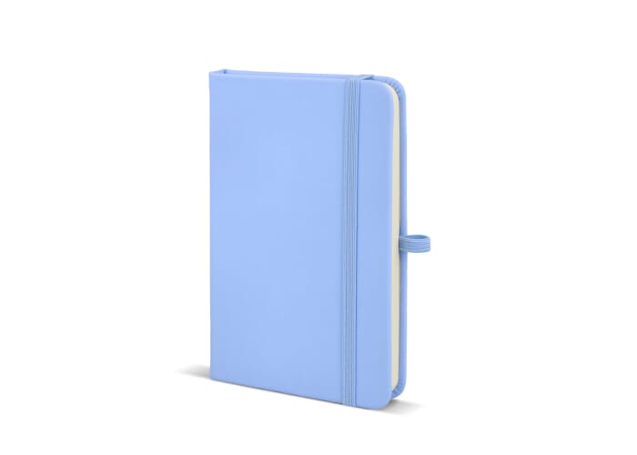 Carnet personnalisé format A6 avec fermeture Sora Bleu pastel